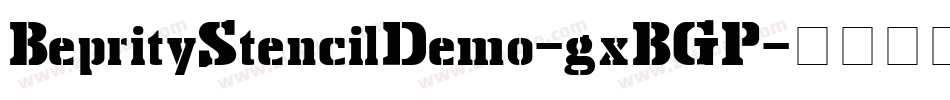 BeprityStencilDemo-gxBGP字体转换