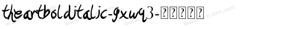 TheArtBoldItalic-gxwq3字体转换