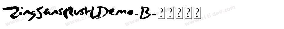 ZingSansRustLDemo-B字体转换