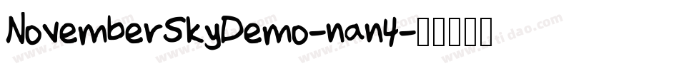 NovemberSkyDemo-nan4字体转换