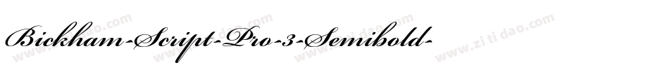 Bickham-Script-Pro-3-Semibold字体转换