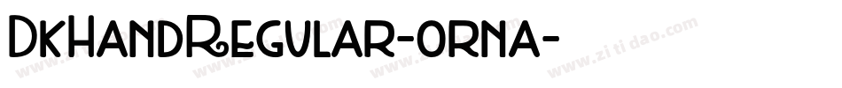 DkHandRegular-orna字体转换