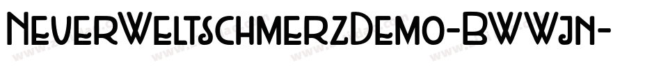 NeuerWeltschmerzDemo-BWWjn字体转换