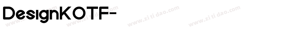 DesignKOTF字体转换