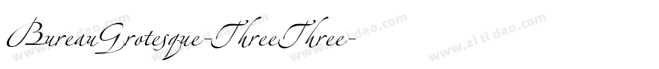BureauGrotesque-ThreeThree字体转换
