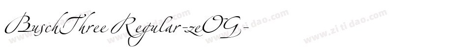 BuschThreeRegular-zeOG字体转换