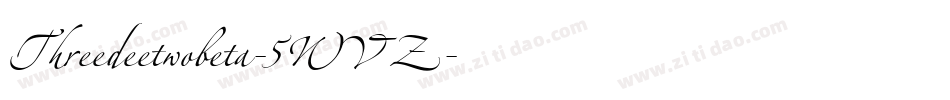 Threedeetwobeta-5WVZ字体转换