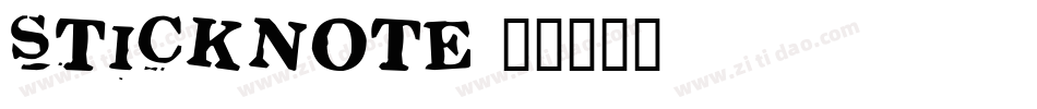 Sticknote字体转换