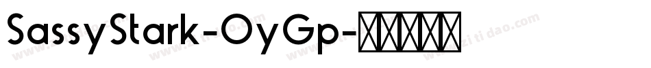 SassyStark-OyGp字体转换