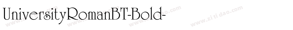 UniversityRomanBT-Bold字体转换
