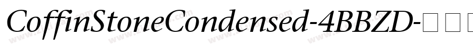 CoffinStoneCondensed-4BBZD字体转换