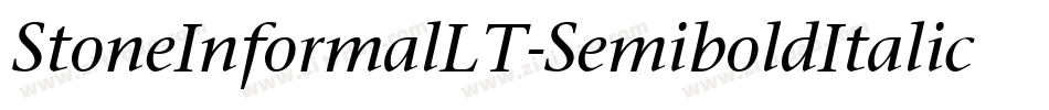 StoneInformalLT-SemiboldItalic字体转换