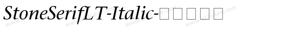 StoneSerifLT-Italic字体转换