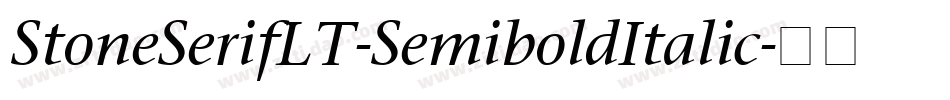 StoneSerifLT-SemiboldItalic字体转换