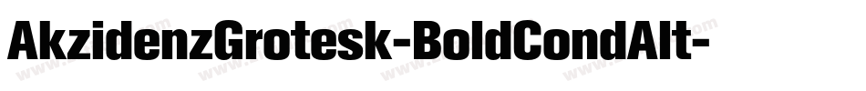 AkzidenzGrotesk-BoldCondAlt字体转换