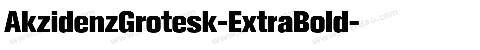 AkzidenzGrotesk-ExtraBold字体转换