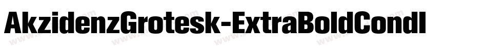 AkzidenzGrotesk-ExtraBoldCondItalic字体转换