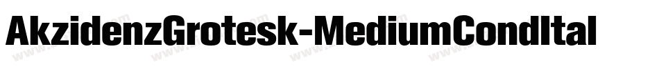 AkzidenzGrotesk-MediumCondItalicAlt字体转换