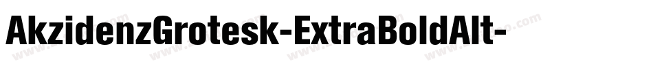 AkzidenzGrotesk-ExtraBoldAlt字体转换
