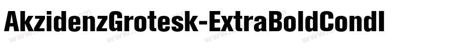 AkzidenzGrotesk-ExtraBoldCondItalic字体转换