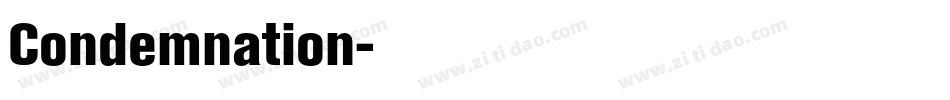 Condemnation字体转换