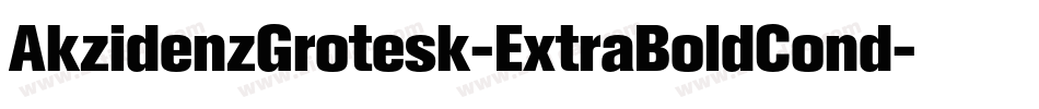 AkzidenzGrotesk-ExtraBoldCond字体转换