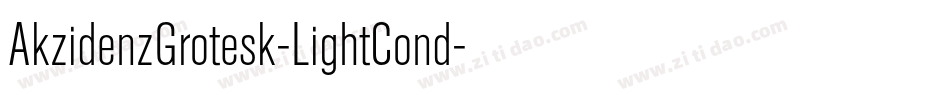 AkzidenzGrotesk-LightCond字体转换