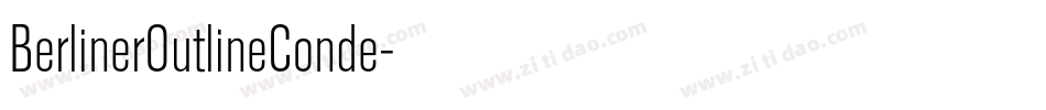 BerlinerOutlineConde字体转换