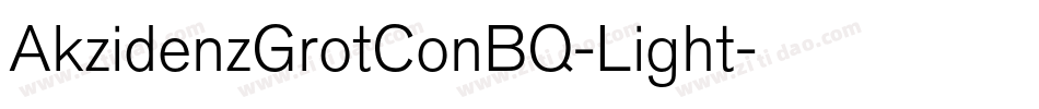 AkzidenzGrotConBQ-Light字体转换