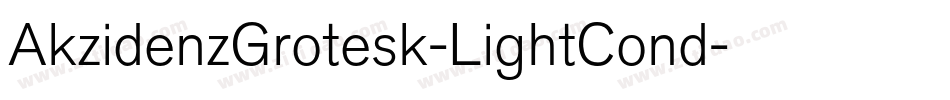 AkzidenzGrotesk-LightCond字体转换