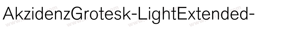 AkzidenzGrotesk-LightExtended字体转换