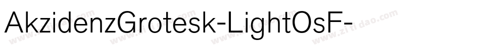 AkzidenzGrotesk-LightOsF字体转换