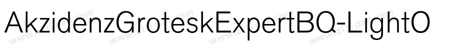 AkzidenzGroteskExpertBQ-LightOsF字体转换