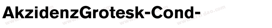 AkzidenzGrotesk-Cond字体转换