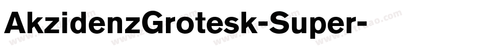 AkzidenzGrotesk-Super字体转换