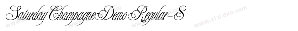 SaturdayChampagneDemoRegular-8KdD字体转换