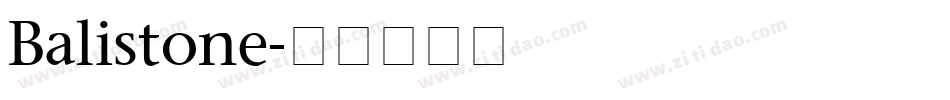 Balistone字体转换
