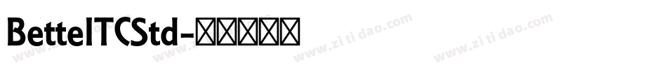 BetteITCStd字体转换
