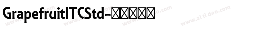 GrapefruitITCStd字体转换