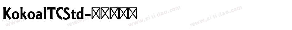 KokoaITCStd字体转换