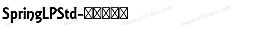 SpringLPStd字体转换