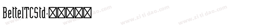 BetteITCStd字体转换