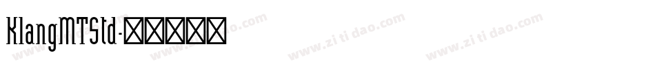 KlangMTStd字体转换