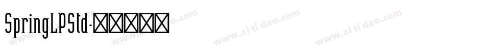 SpringLPStd字体转换