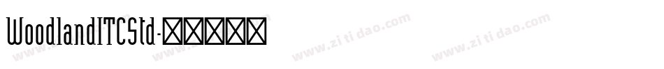 WoodlandITCStd字体转换