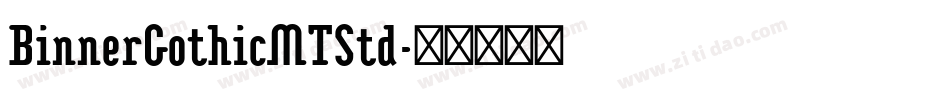 BinnerGothicMTStd字体转换