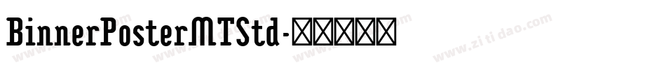 BinnerPosterMTStd字体转换