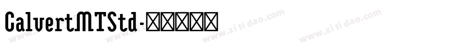 CalvertMTStd字体转换