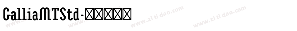 GalliaMTStd字体转换