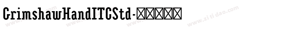 GrimshawHandITCStd字体转换